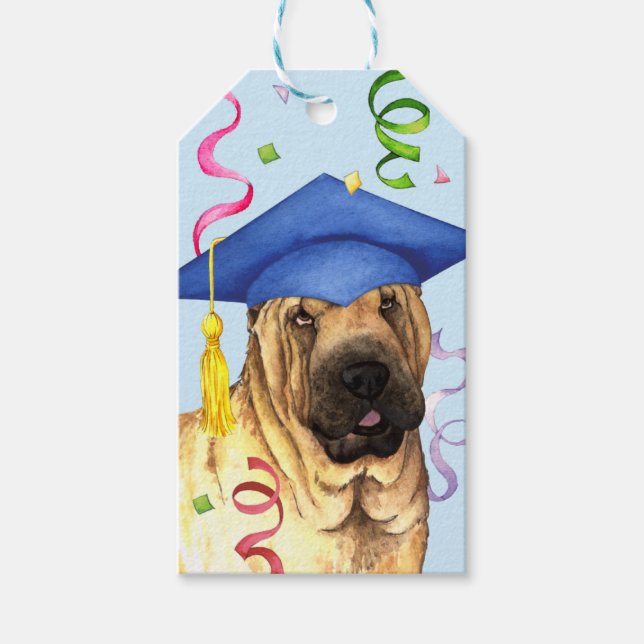 Chinese Shar-Pei Graduate Gift Tags (Front)