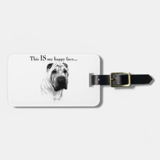 Chinese Shar Pei Happy Face Luggage Tag