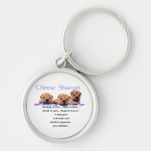 Chinese Shar-Pei Heritage Of Love Keychain