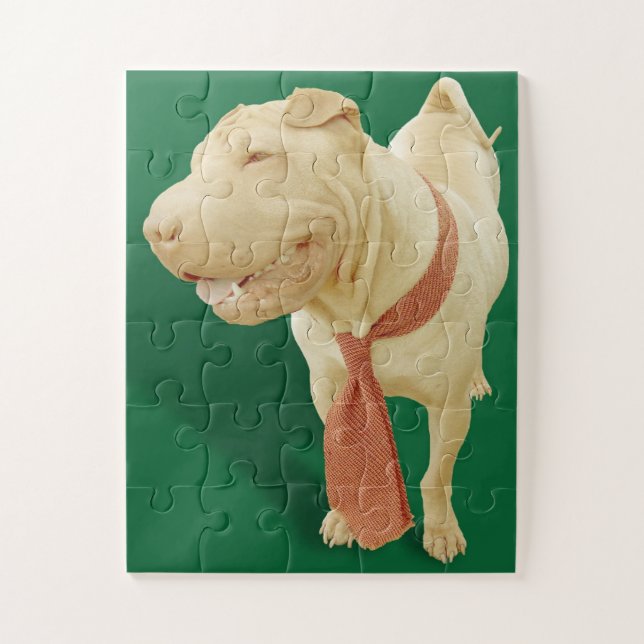CHINESE SHAR PEI JIGSAW PUZZLE EASY (Vertical)