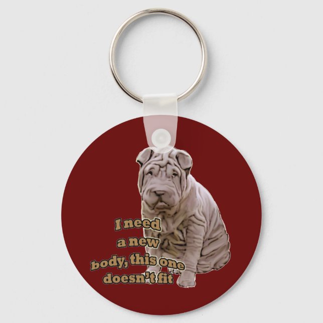 Chinese shar Pei Keychain (Front)