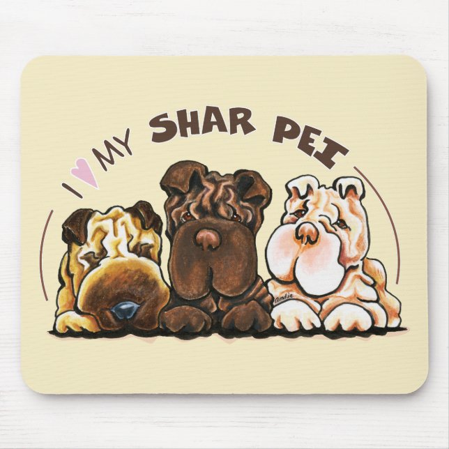 Chinese Shar Pei Lover Mouse Pad (Front)