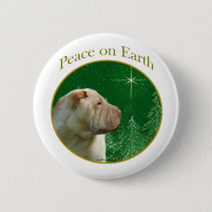 Chinese Shar-Pei Peace 2 Inch Round Button