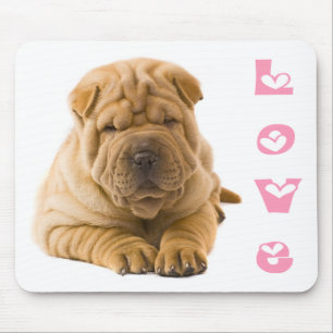 Chinese Shar Pei Puppy Dog Love Mousepad
