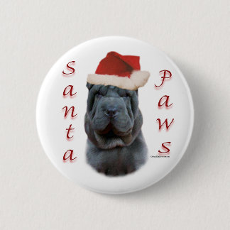 Chinese Shar-Pei Santa Paws 2 Inch Round Button
