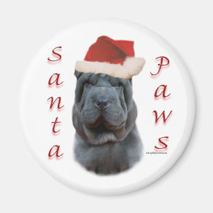 Chinese Shar-Pei Santa Paws Magnet