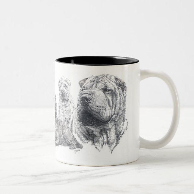 Chinese  Shar Pei Two-Tone Coffee Mug (Right)