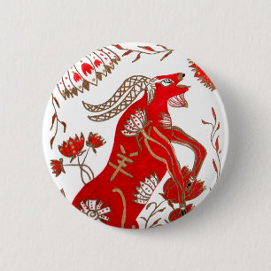 Chinese Sheep Astrology 2 Inch Round Button