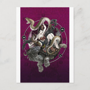 Chinese Spirit of the Turtle Snake Postcard