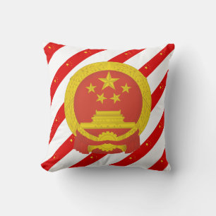 Chinese stripes flag throw pillow