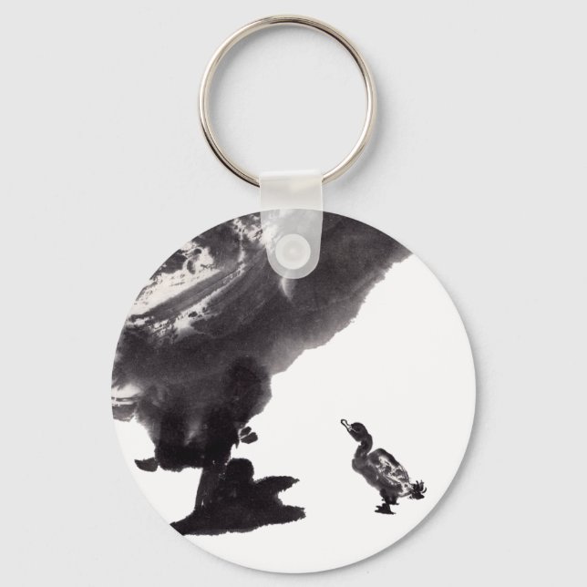 Chinese stucco art with duck keychain (Front)