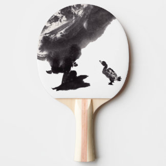 Chinese stucco art with duck ping pong paddle