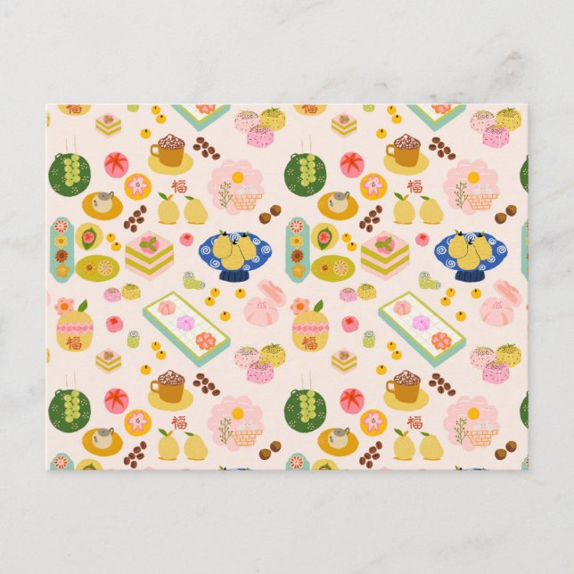 Chinese sweet cookies postcard (Front)