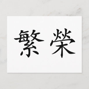 Chinese Symbol for prosperity Postcard