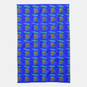 chinese symbol for tranquillity blue towel