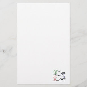 'Chinese symbols' stationery