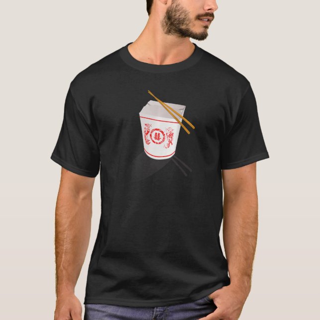 Chinese Take Out Food Box With ChopSticks  T-Shirt (Front)