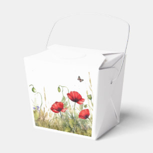 Chinese Take Out - Red Poppy CT001 Favor Box