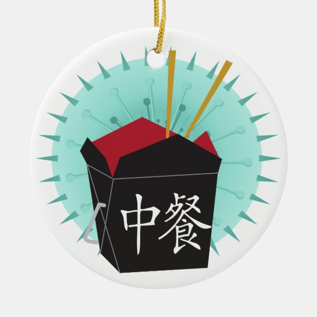 Chinese Take Out - SRF Ceramic Ornament (Front)
