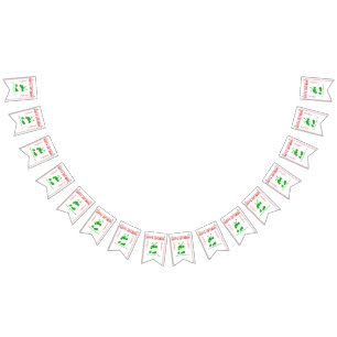 Chinese Takeout Restaurant Menu Custom Birthday Bunting Flags