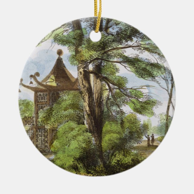 Chinese Temple, Kew Gardens, plate 13 from 'Kew Ga Ceramic Ornament (Front)