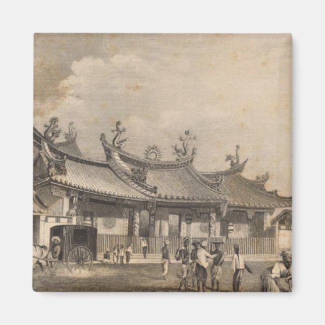 Chinese Temple, Singapore Magnet (Front)
