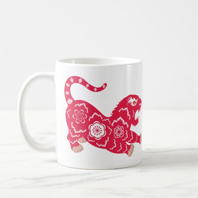Chinese Tiger Coffee Mug (Left)