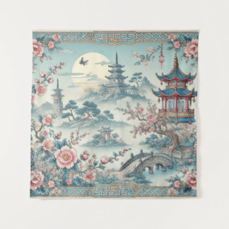 Chinese tolie blue tapestry