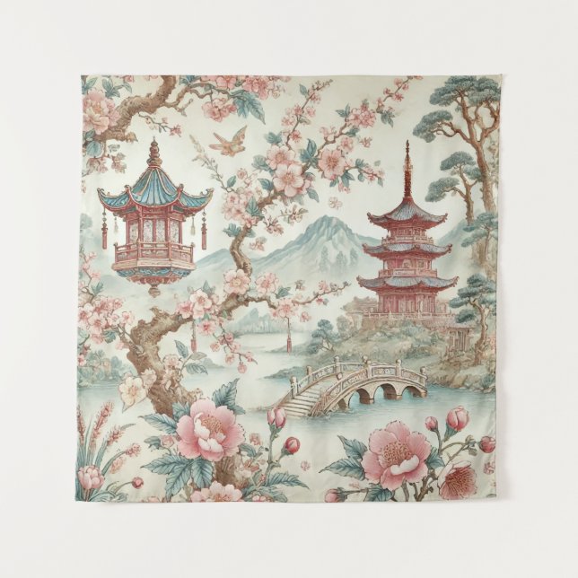 Chinese tolie Pink Tapestry  (Front)