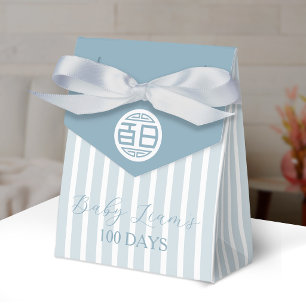 Chinese Traditional Baby 100 Days 百日 (Blue) Favor Box