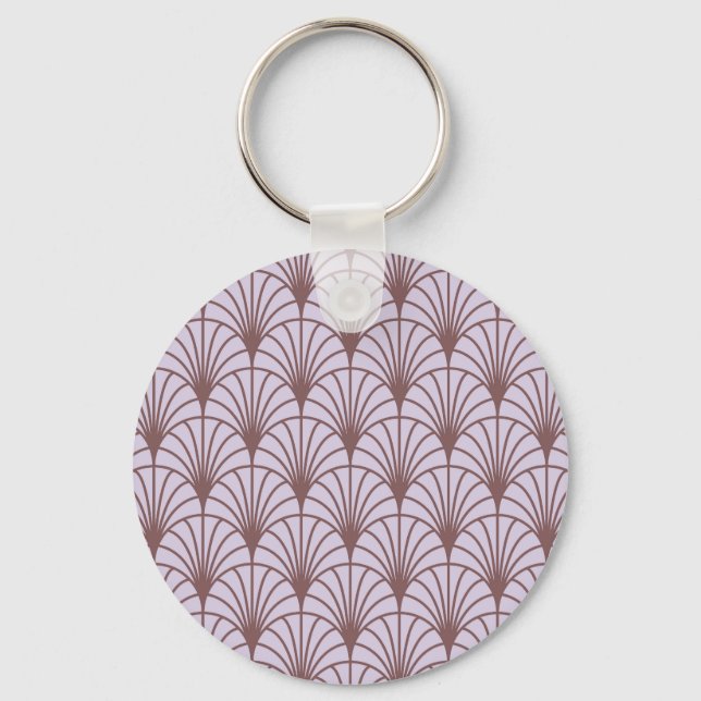 Chinese Traditional: Retro Pattern Background. Keychain (Front)