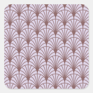 Chinese Traditional: Retro Pattern Background. Square Sticker