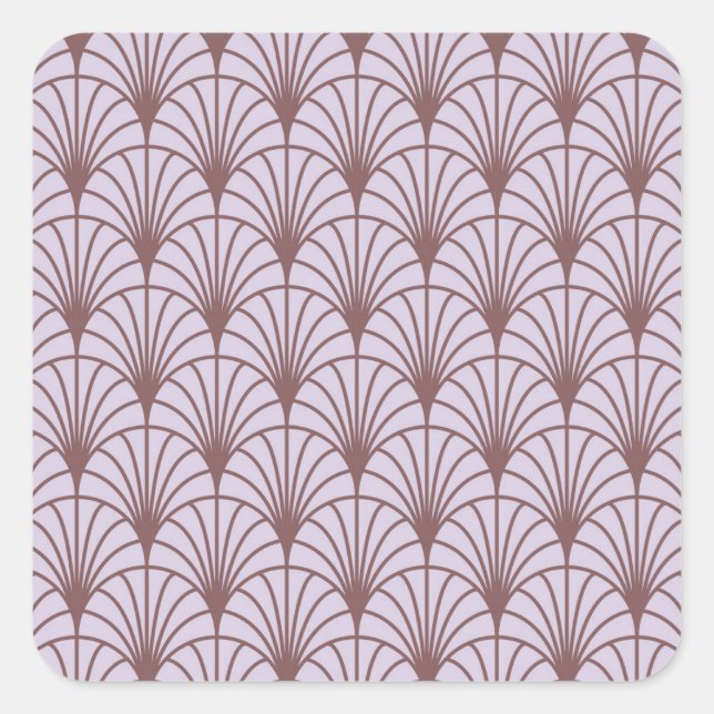 Chinese Traditional: Retro Pattern Background. Square Sticker (Front)