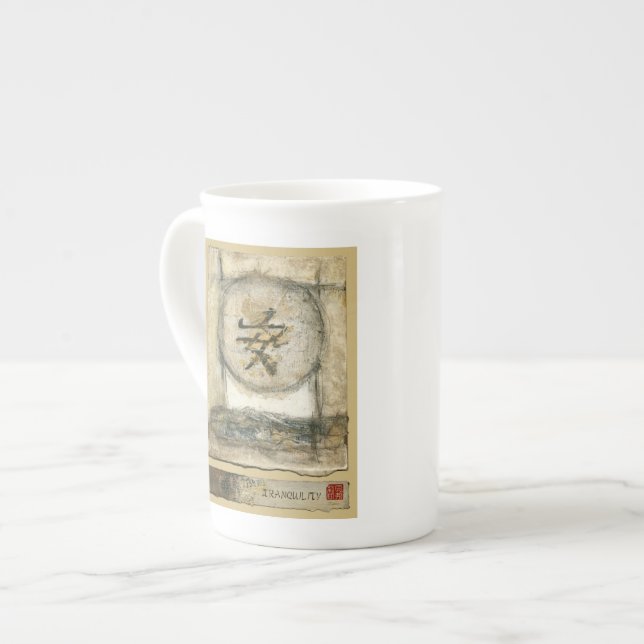 Chinese Tranquillity Painting by Mauro Bone China Mug (Front Left)