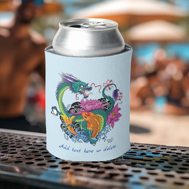 Chinese Water Dragon Koi Fish Can Cooler (Creator Uploaded)
