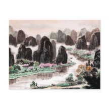 Chinese Watercolor Painting, Song of Traveller
