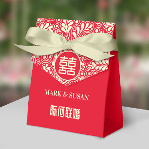 Chinese Wedding Thank You Favour Box (Bilingual)