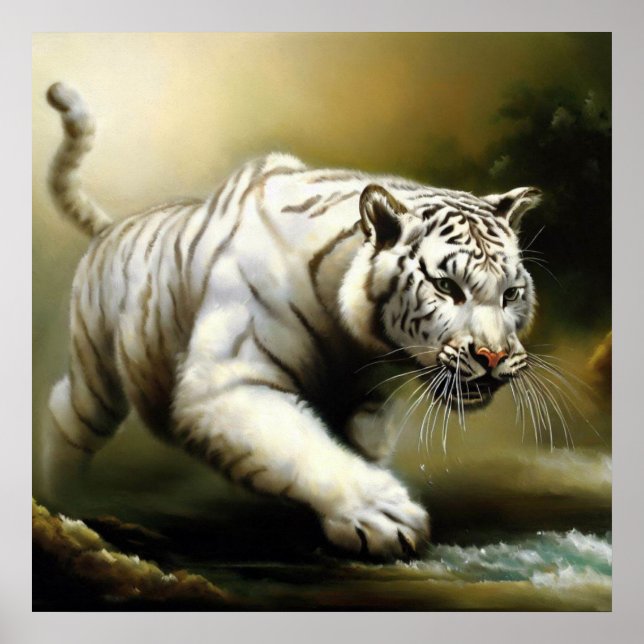 Chinese White Tiger (17) Poster (Front)