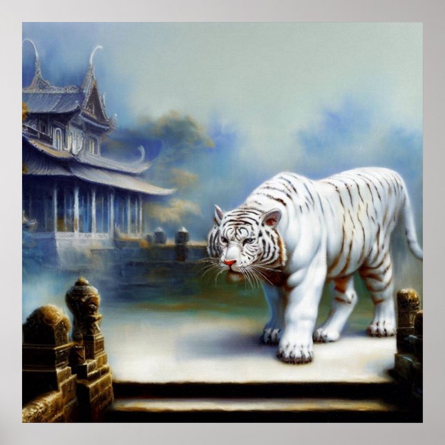 Chinese White Tiger (18) Poster (Front)