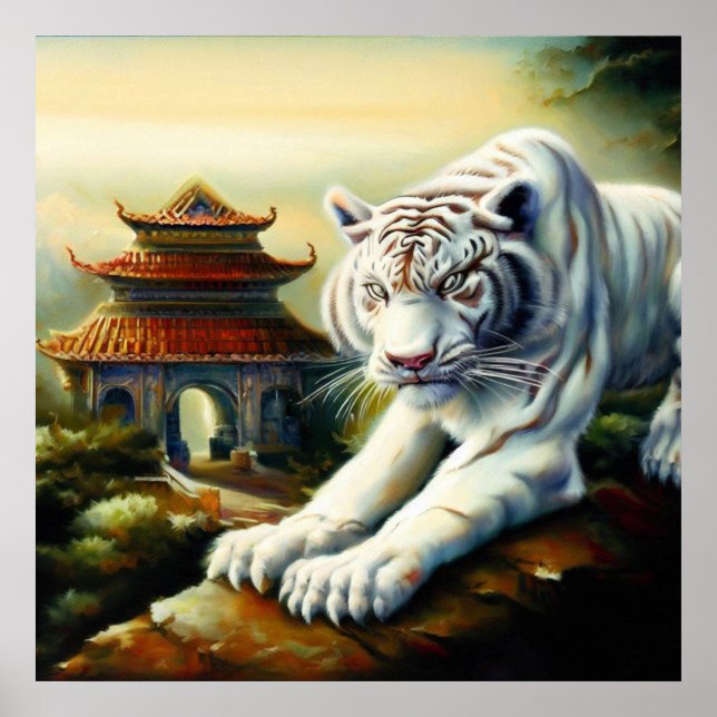 Chinese White Tiger (23) Poster (Front)