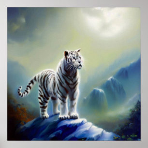 Chinese White Tiger (24) Poster