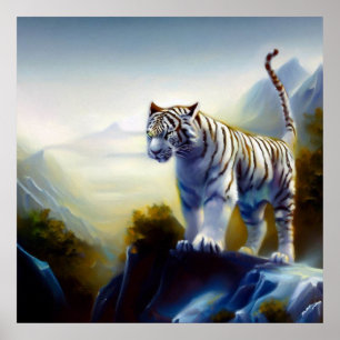 Chinese White Tiger (28) Poster