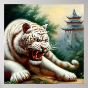 Chinese White Tiger (2) Poster