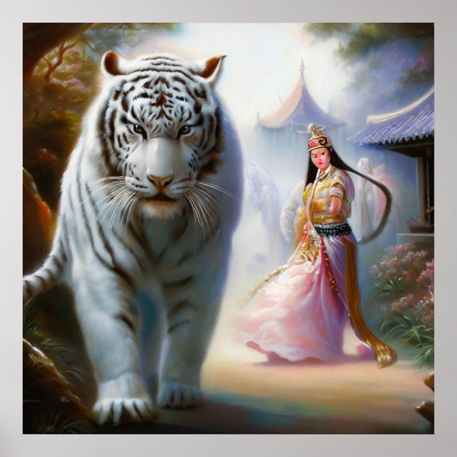 Chinese White Tiger (8) Poster (Front)