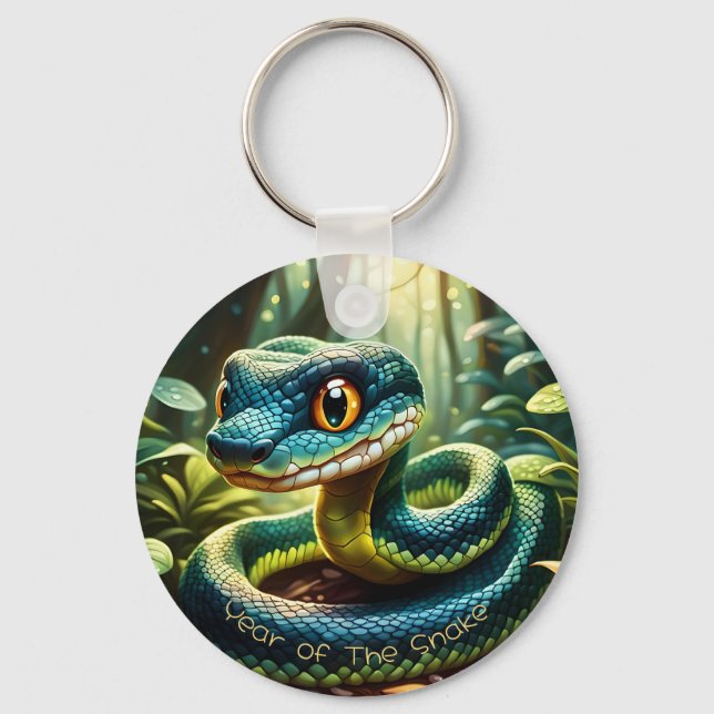 Chinese Wood Snake Year 2025 BRK Keychain (Front)