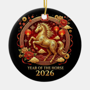Chinese Year of Horse 2026 Celebrations Ceramic Ornament