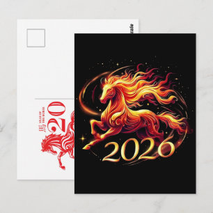 Chinese Year of Horse 2026 Celebrations Postcard