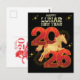 Chinese Year of Horse 2026 Celebrations Postcard