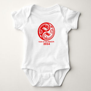 Chinese Year of the dragon 2024 Lunar year 2024 Baby Bodysuit