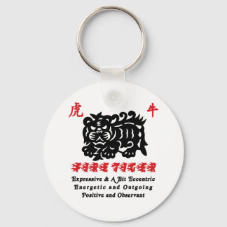 Chinese Year of The Fire Tiger 1986 Gift Keychain